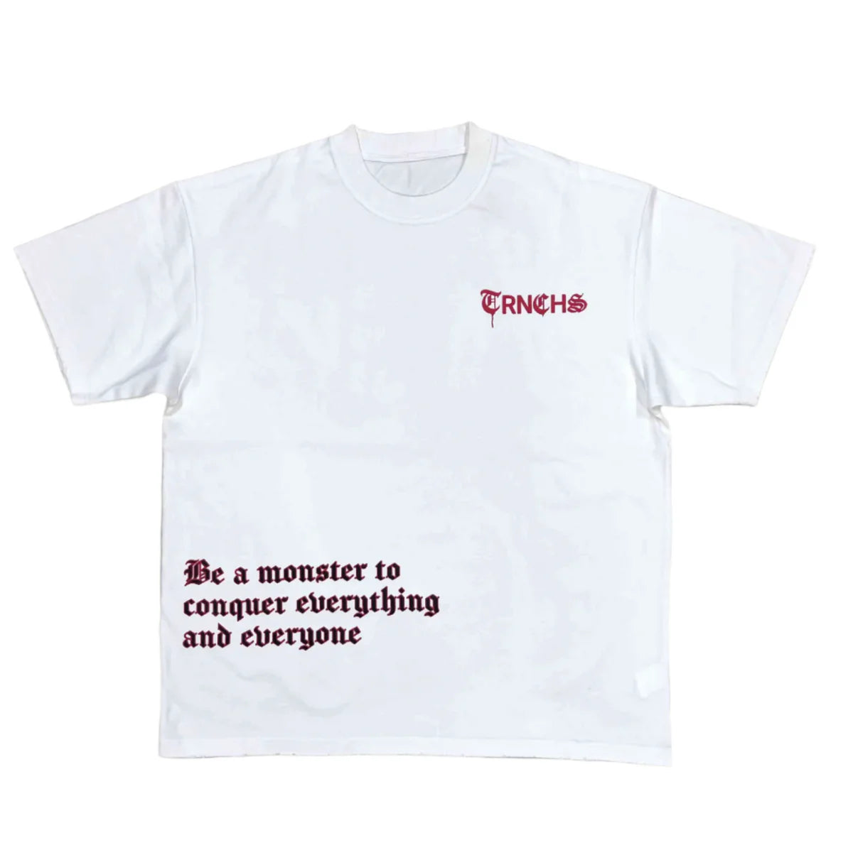 TRNCHS "CONQUER" WHITE TEE