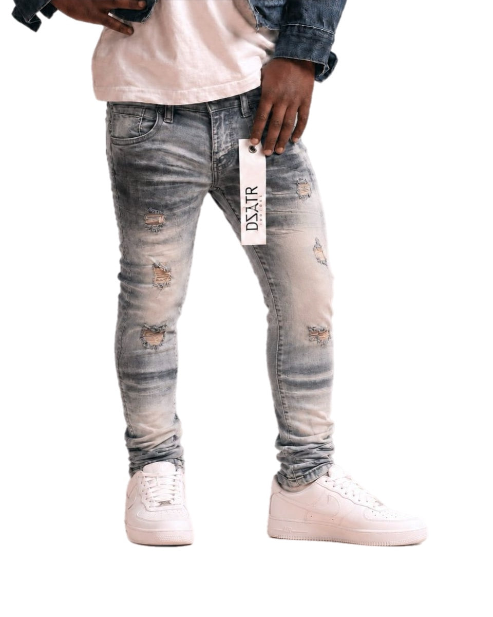 Dstrkt Kids Skinny Jeans – Grey Sprayed