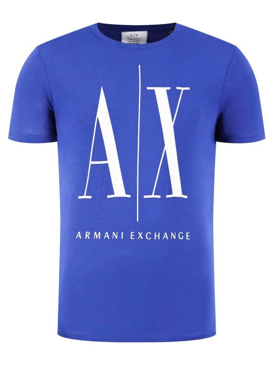 ARMANI EXCHANGE ICON LOGO REGULAR FIT T-SHIRT (ROYAL BLUE)