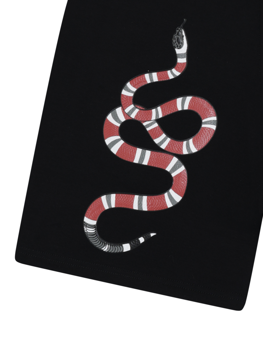 Roberto vino Snake Shorts-BLACK