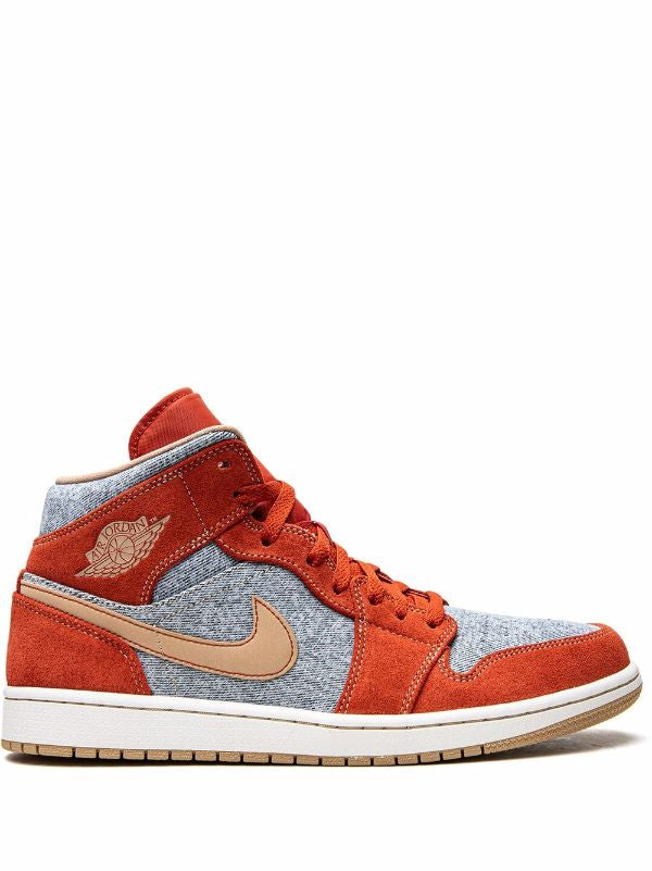 Air Jordan 1 Mid SE "Denim Red Suede" sneakers