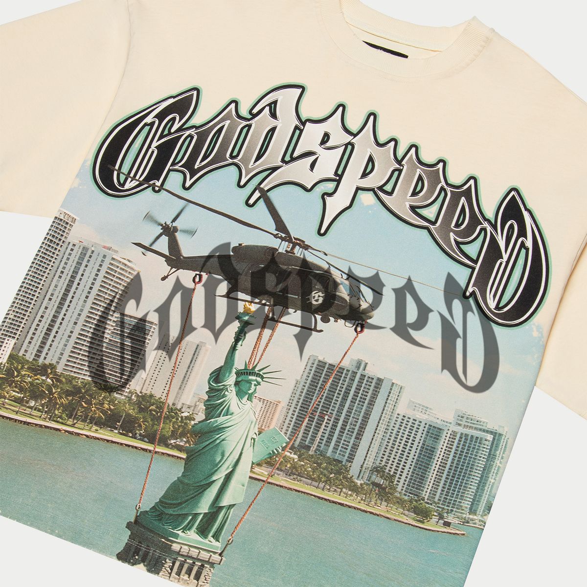 Godspeed “JFK to MIA” Tee – Bone