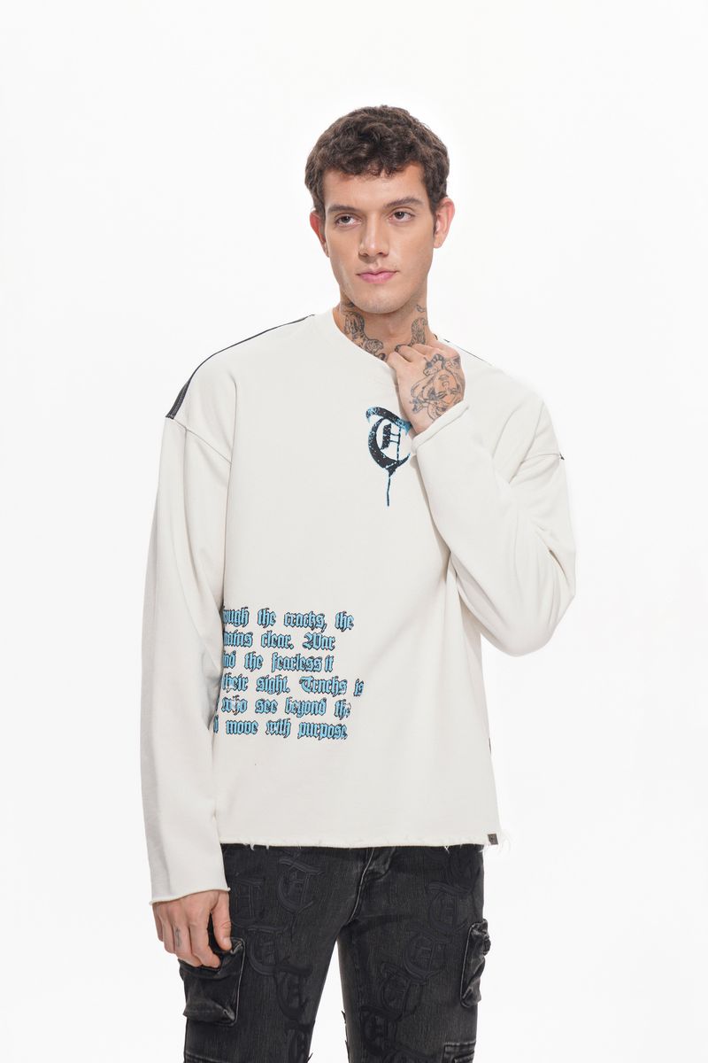 Trnchs Peek-A-Boo White Long Sleeve