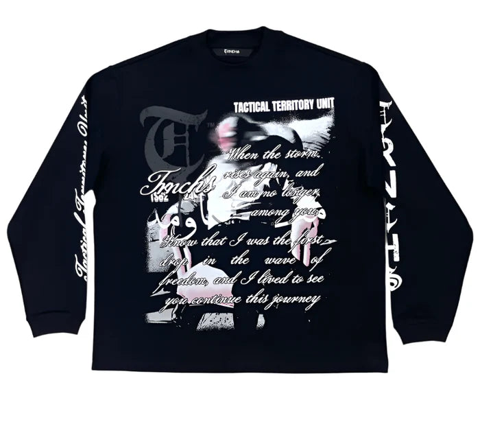 TRNCHS
KHANDAQ BLACK TEE