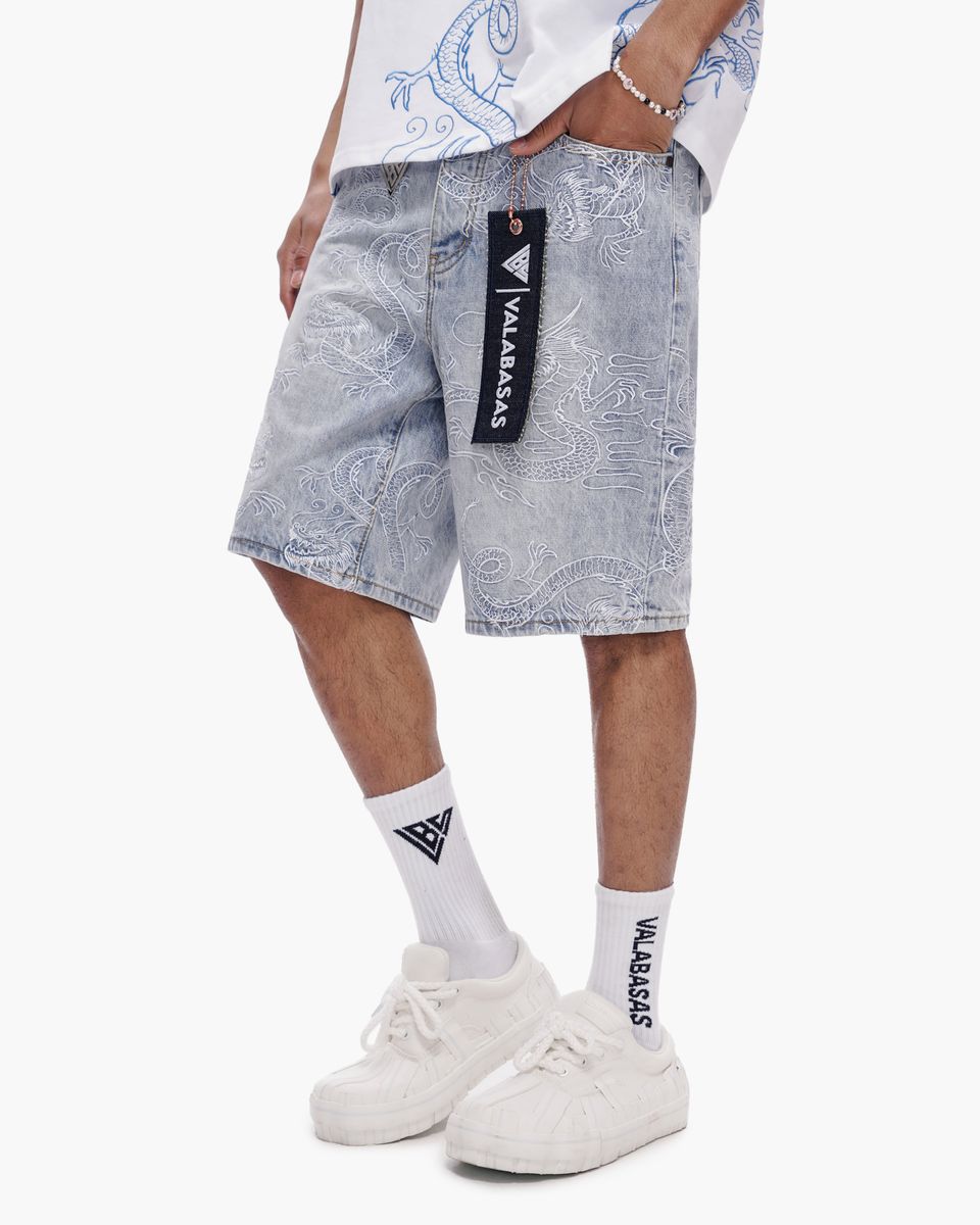 Valabasas Ganru Light Blue Wash Shorts