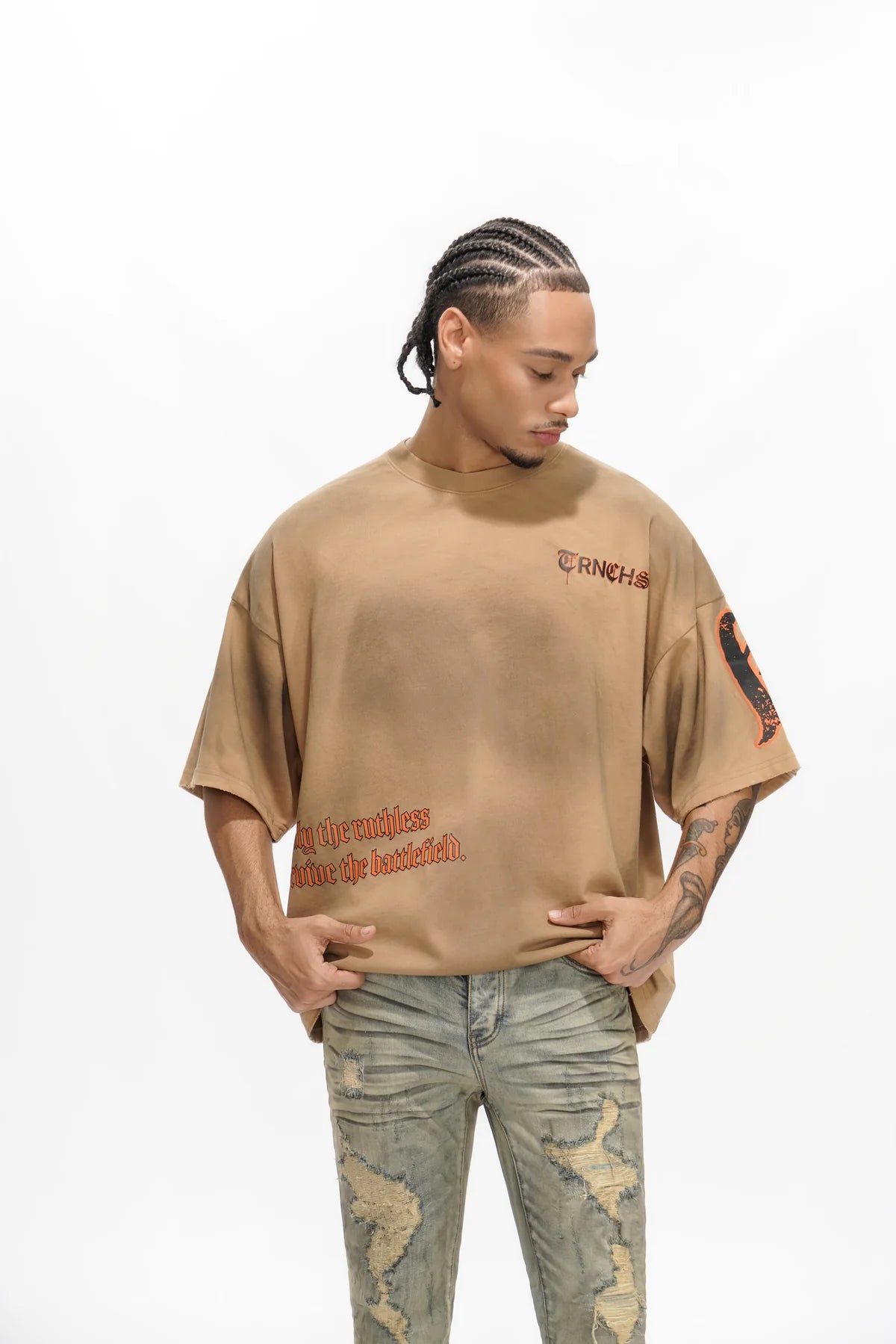 Trnchs Ruthless Soil Brown Vintage Tee