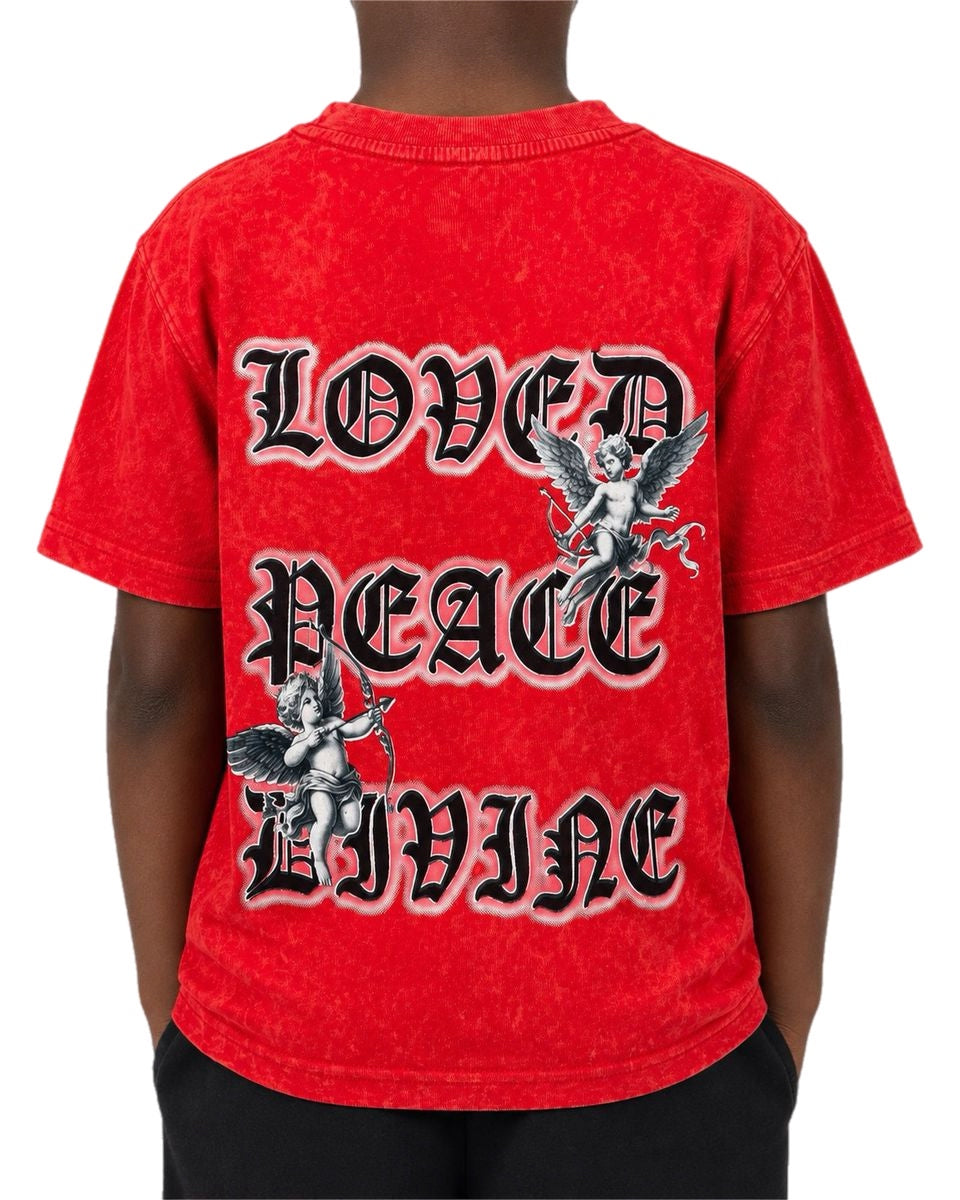 dstrkt kids tee red silence