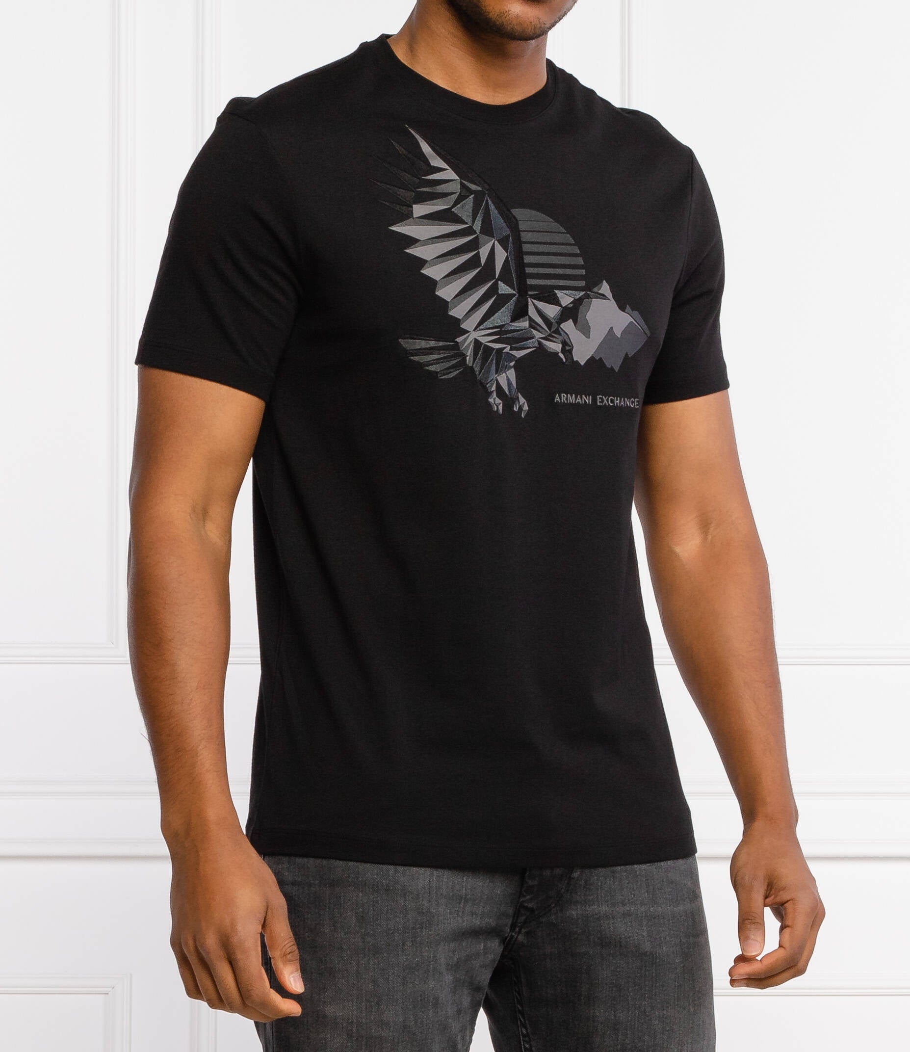 Armani Exchange Regular Black Eagle Tshirt