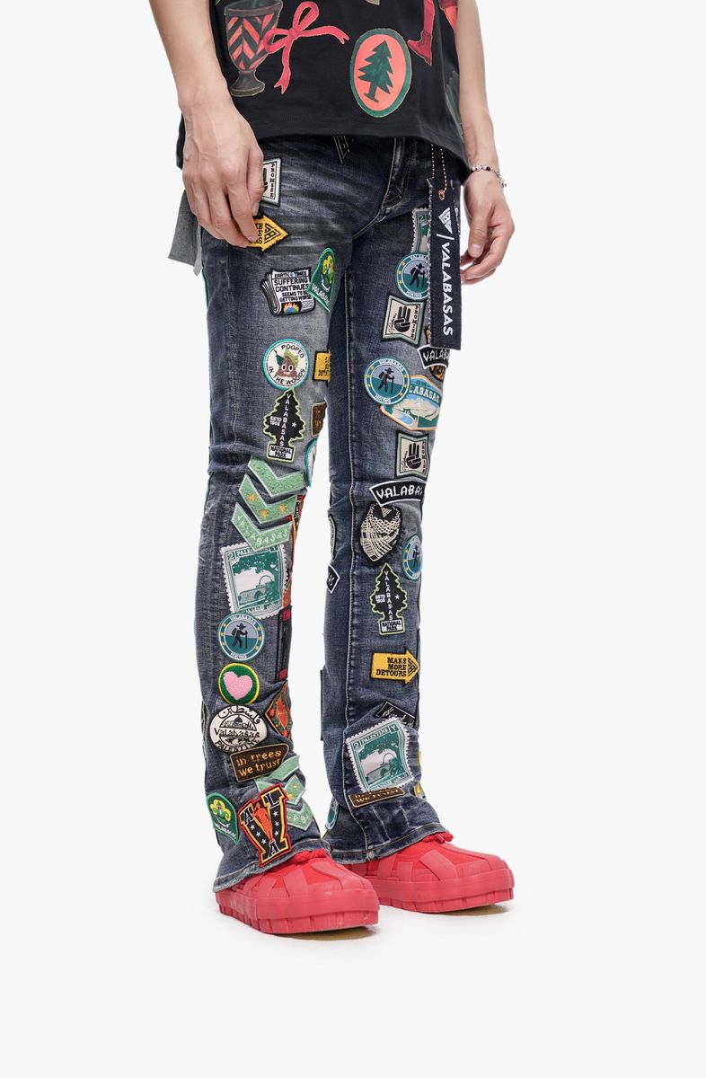 Valabasas AXIS" STACKED BLUE W