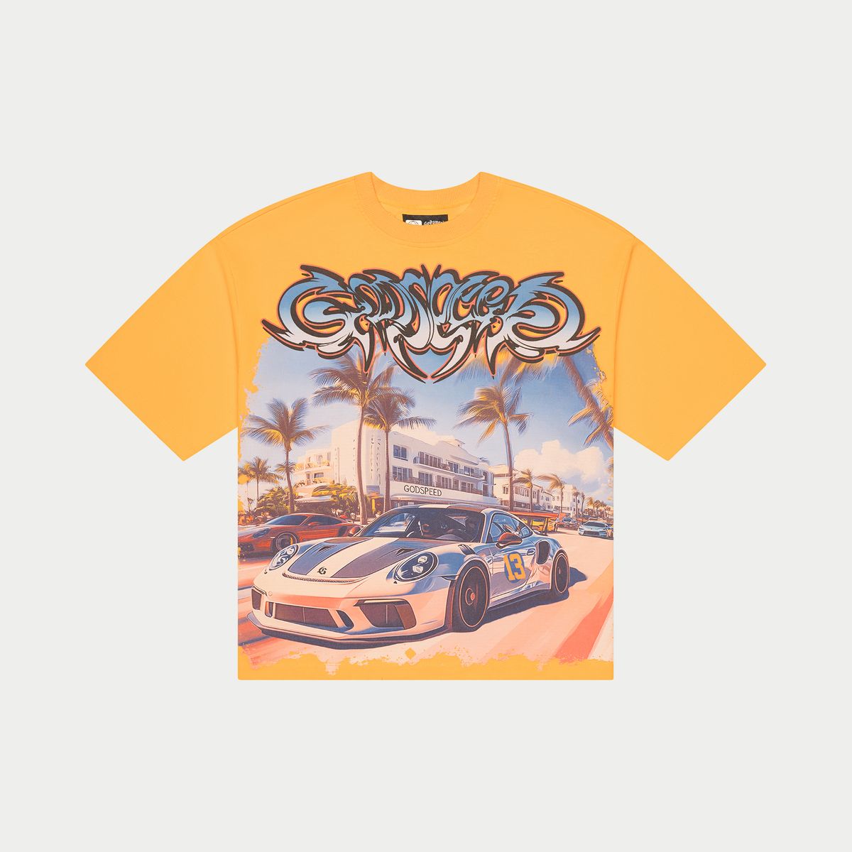 Godspeed “Car Meet Miami” Tee – Sand