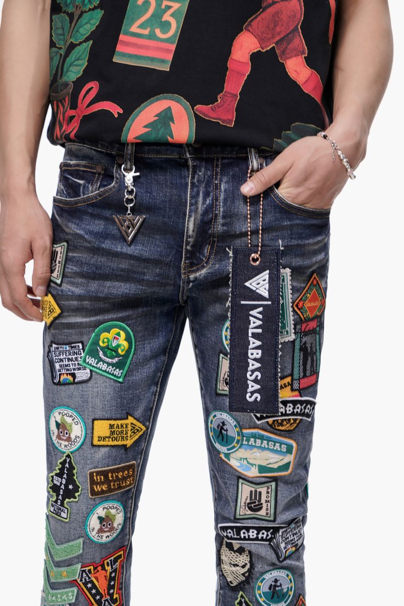 Valabasas AXIS" STACKED BLUE W