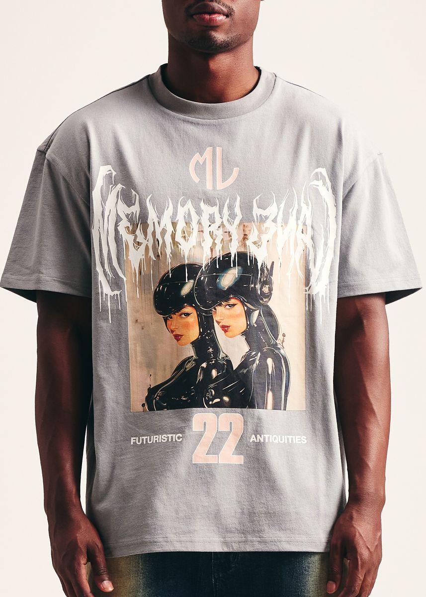 Memory lane GOGO GIRLS TEE - LT GRA