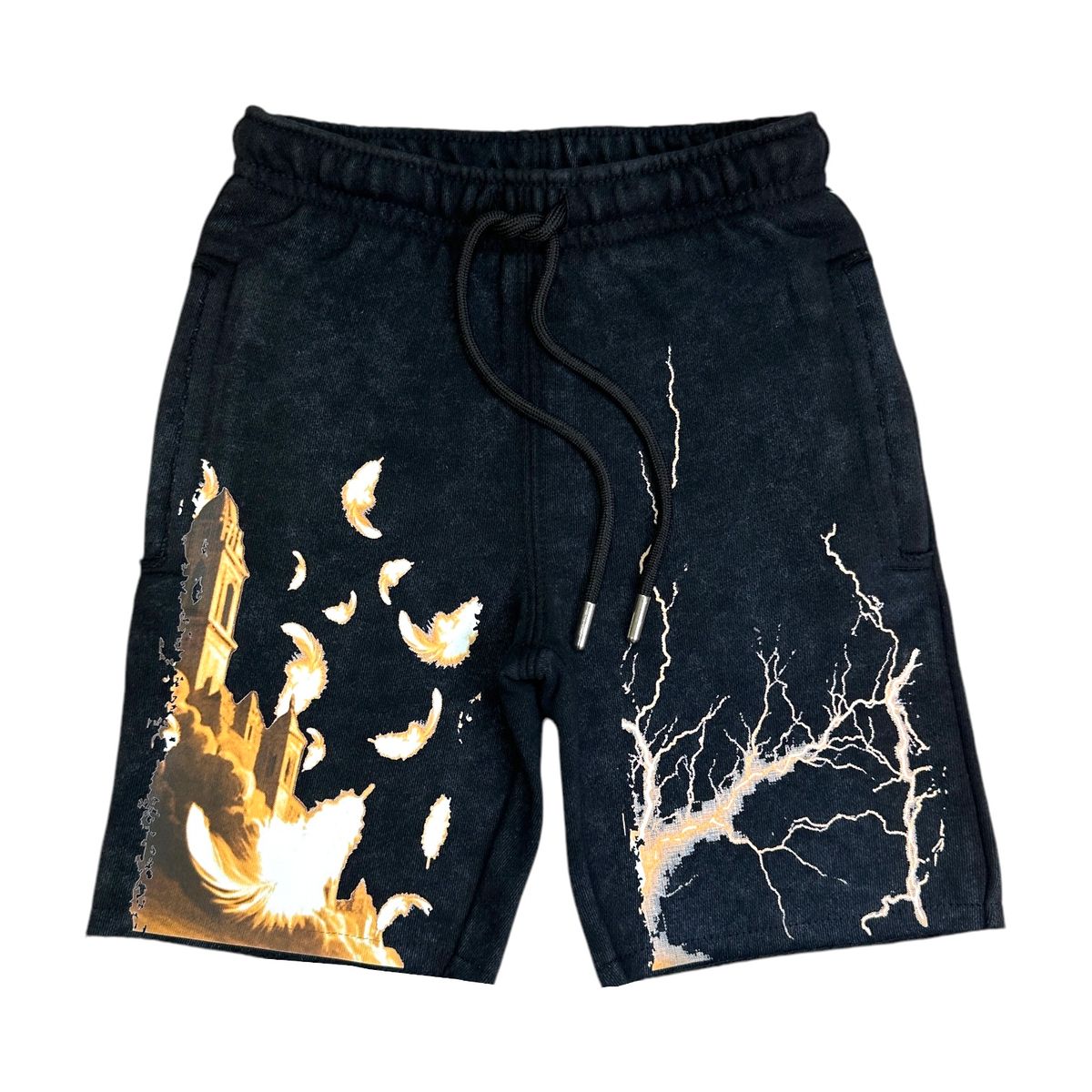 ELITE PREMIUM PARADISE Cropped Kids Fleece Short Set (4285-JR)