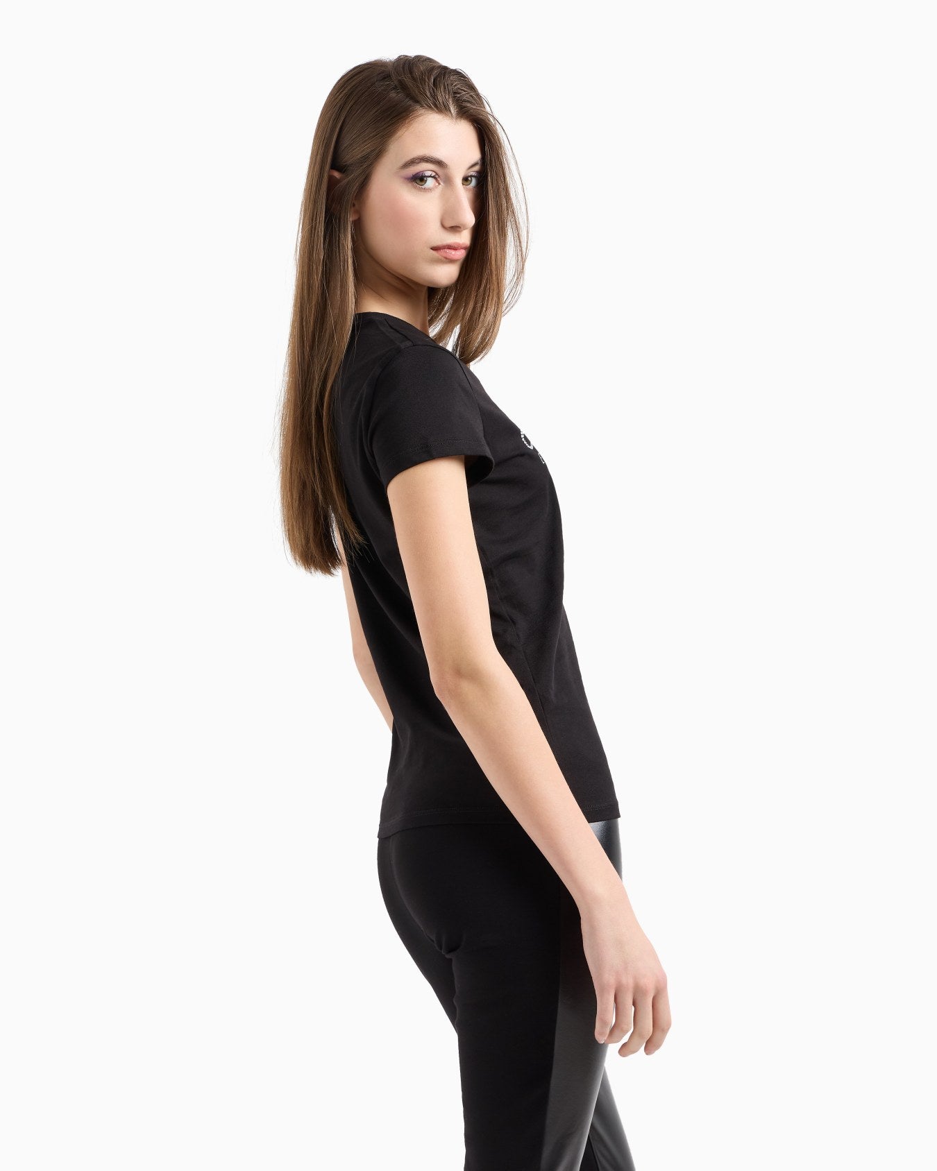 Armani Exchange women black white tshirt