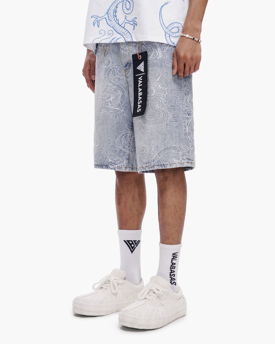 Valabasas Ganru Light Blue Wash Shorts