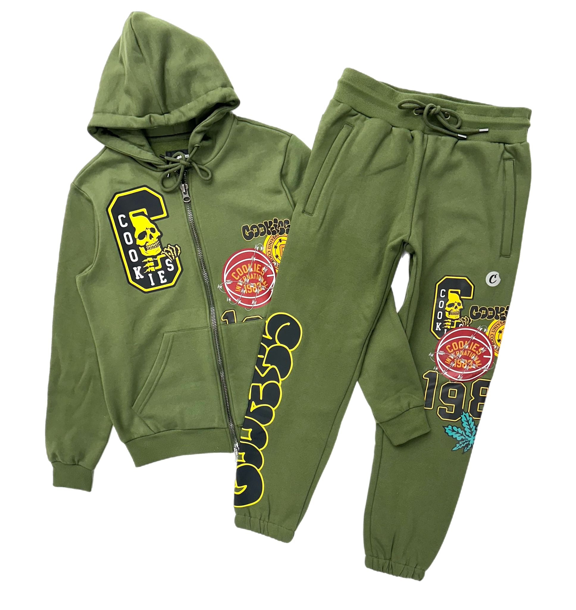 cookies livewire full zip hoodie Jogging set olive