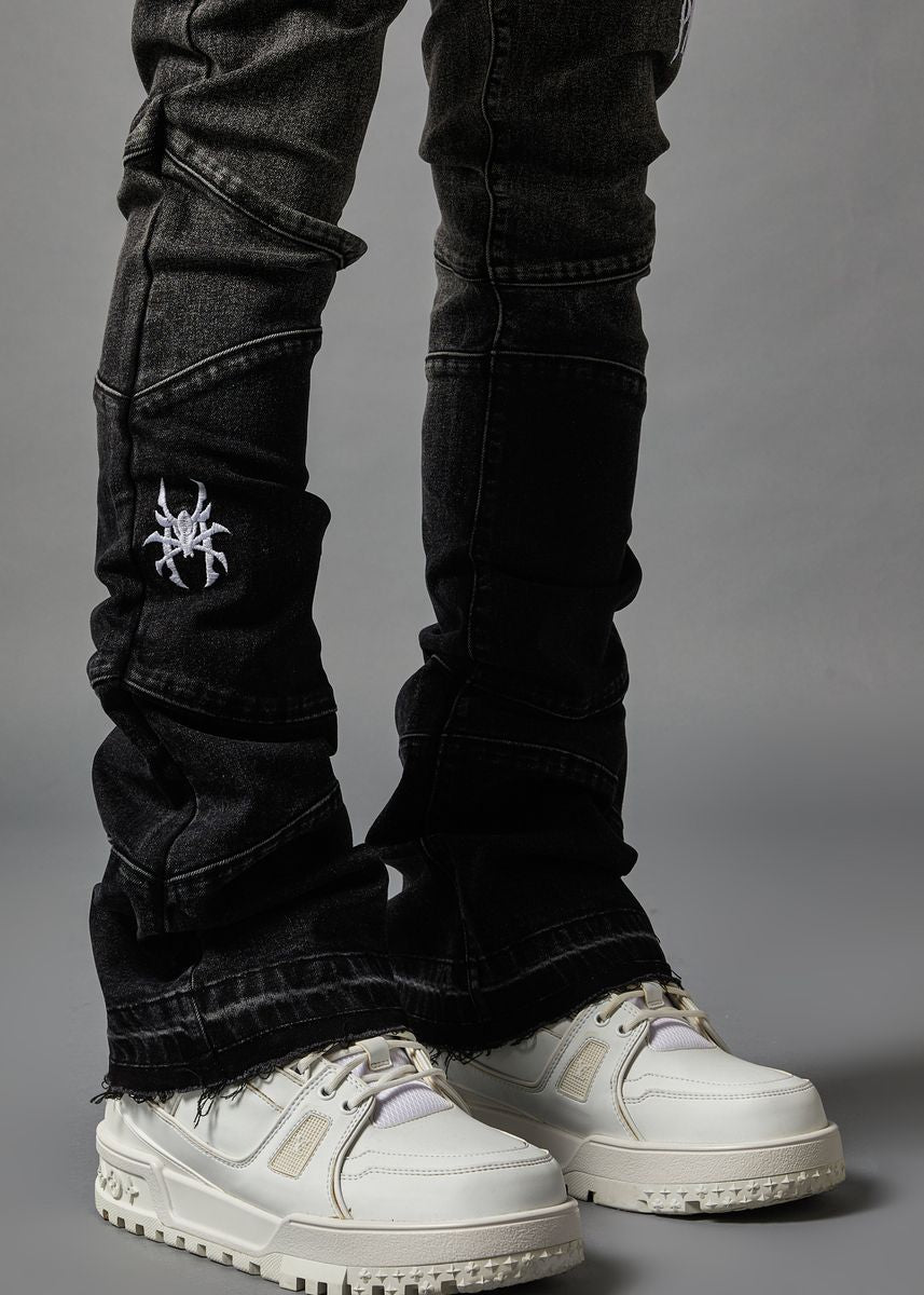 Pain Grey Fade Stacked Denim