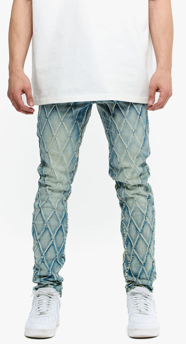 VALABASES Pop Stacked Jean Dark Vintage Blue (VLBS-VJ2-1025)