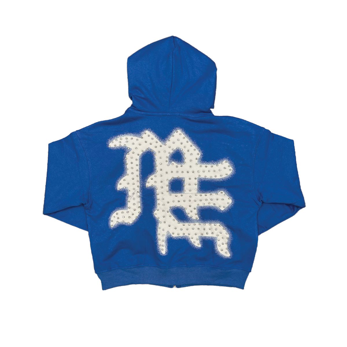 Mix emotions Blue "End" Rhinestone Hoodie