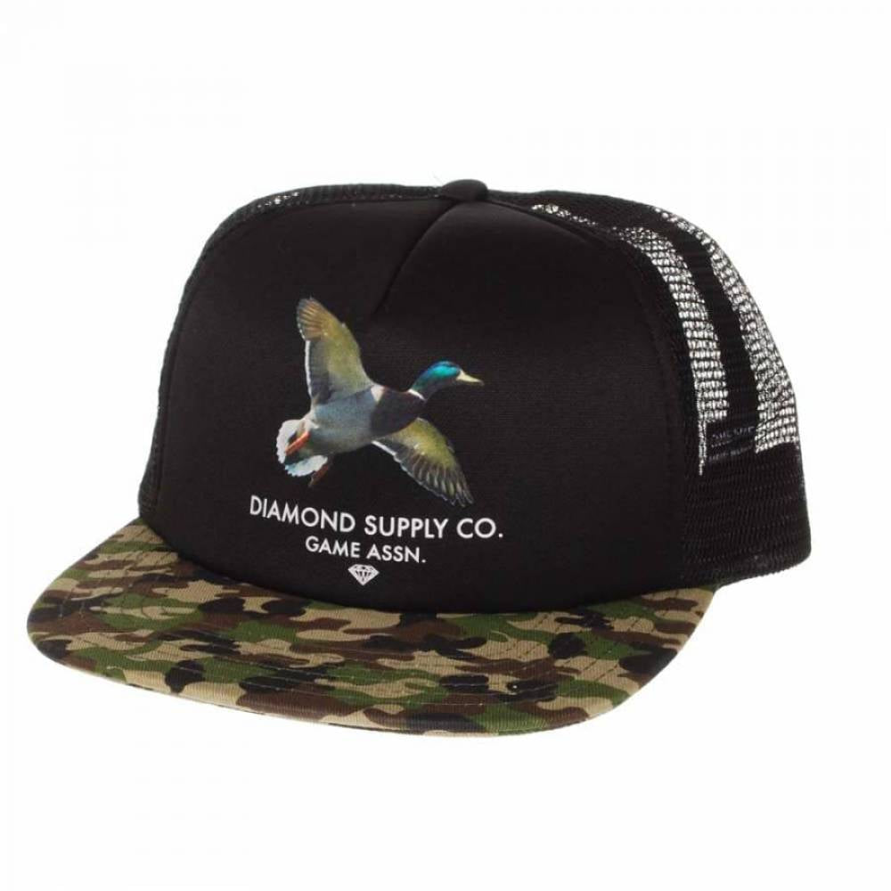 Diamond Supply Co. Game Assn Duck Trucker Cap Camo/Black