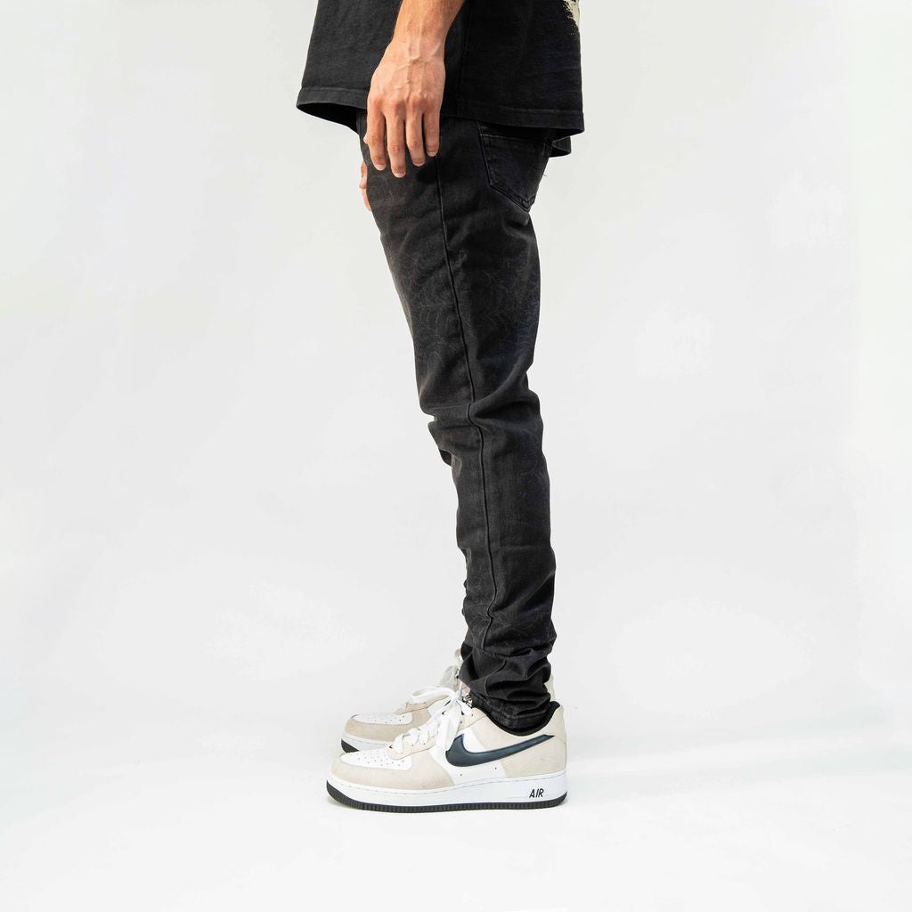 PALI “SKULL” FADE BLACK JEANS