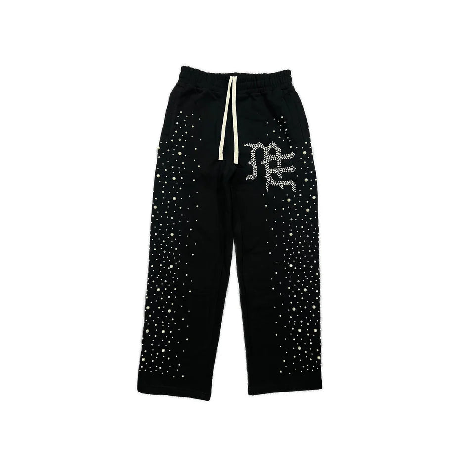 Mixed emotions Black ‘Pearl’ Sweatpants