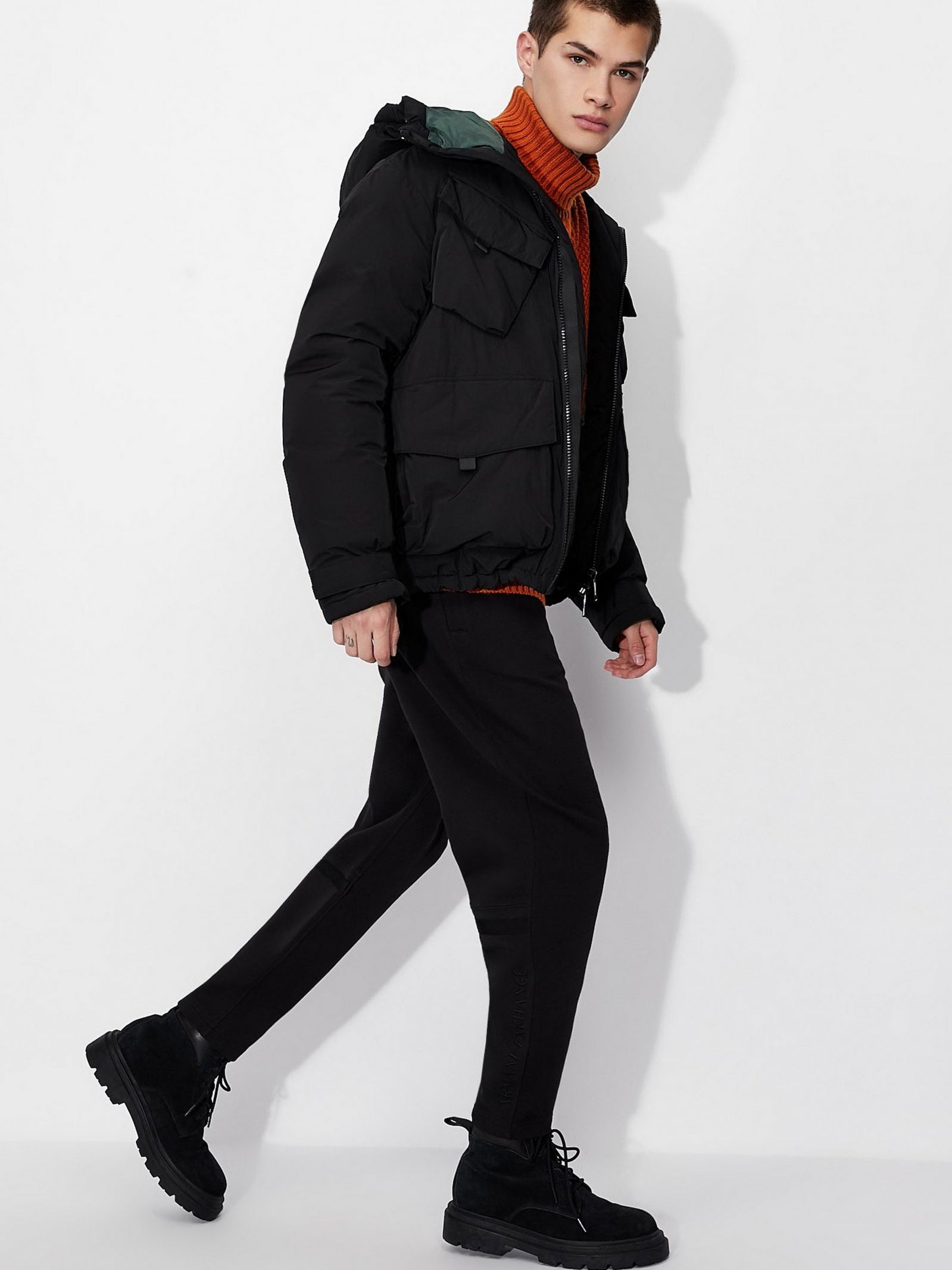 armani exchange black pants