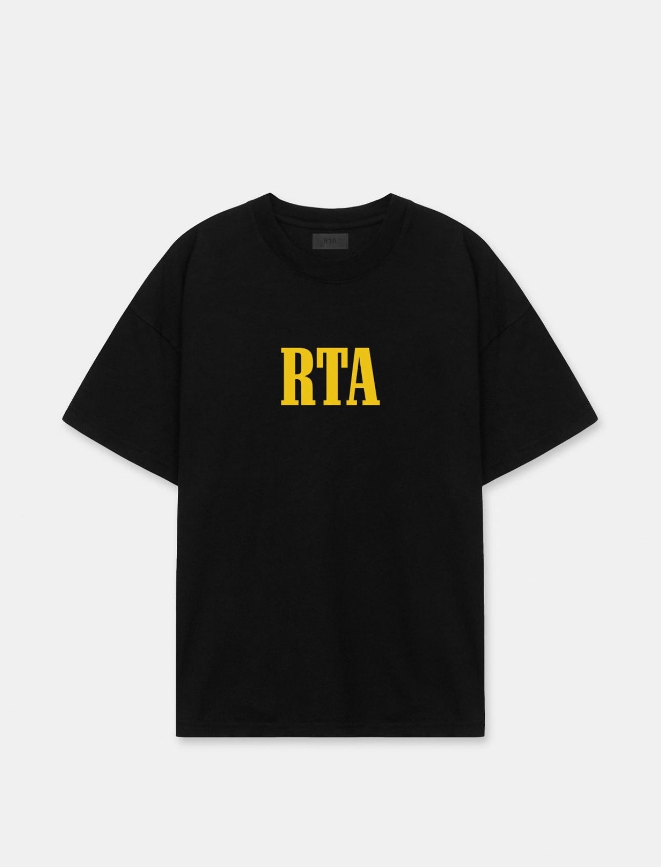 RTA COLT TEE | BLACK RTA MOTORSPORT SERIF YELLOW