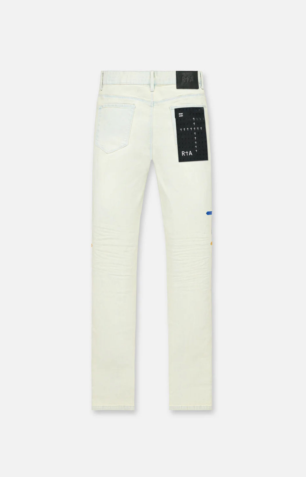 RTA BRYANT SKINNY JEAN | STORMY SKY CROSS PATCH