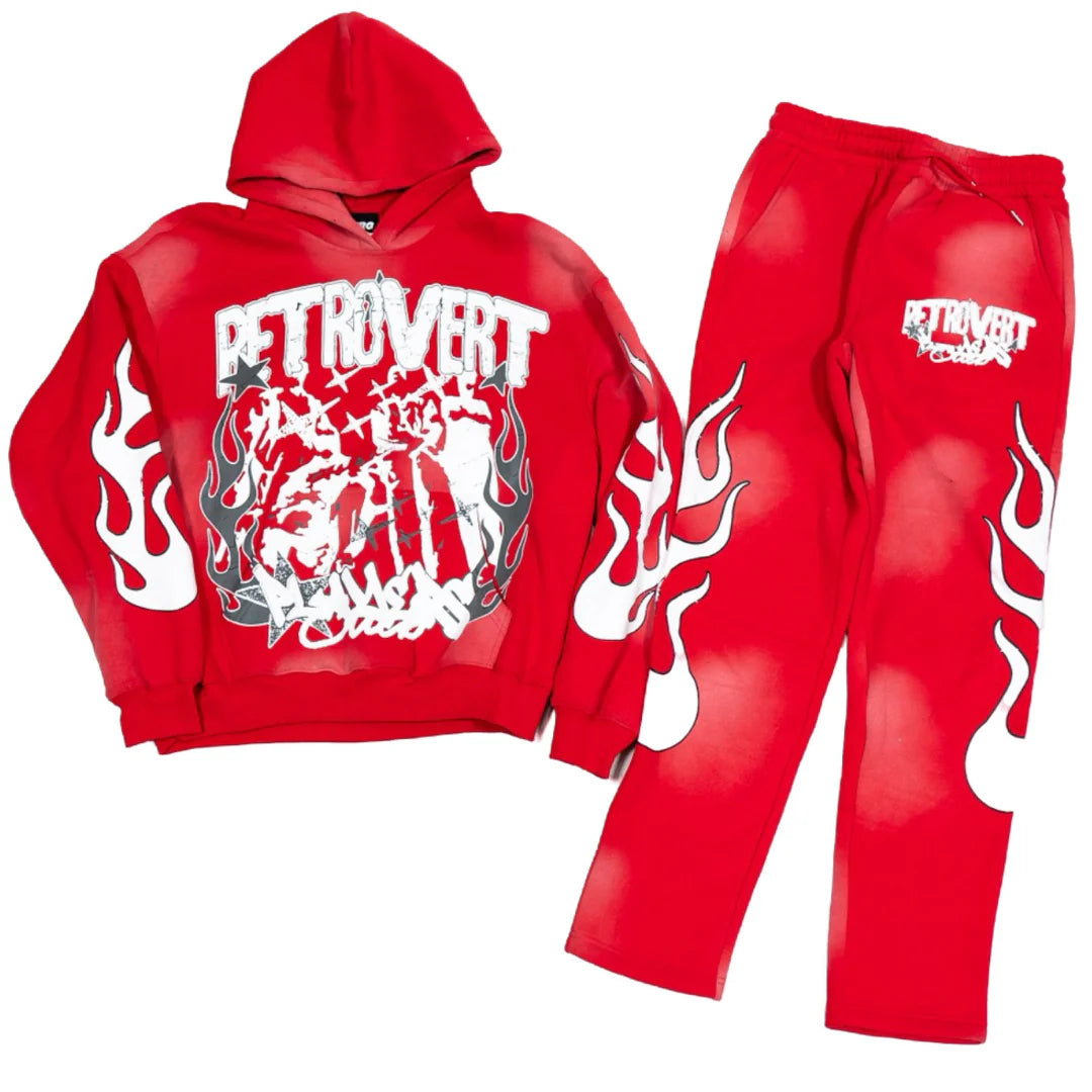 Retrovert Flame Red Hoodie Only