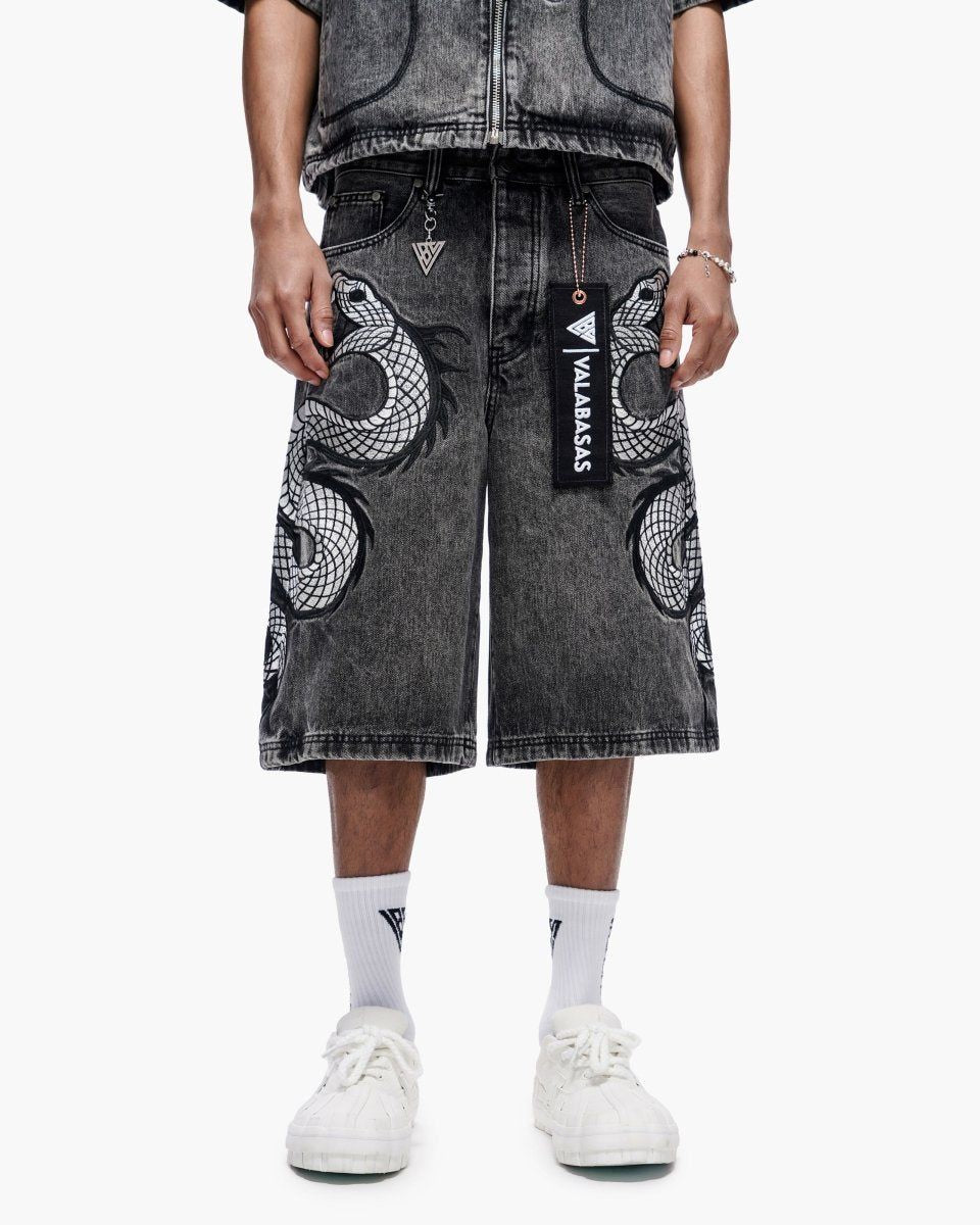 Valabasas GLACIER COIL BAGGY JORTS GREY WASH