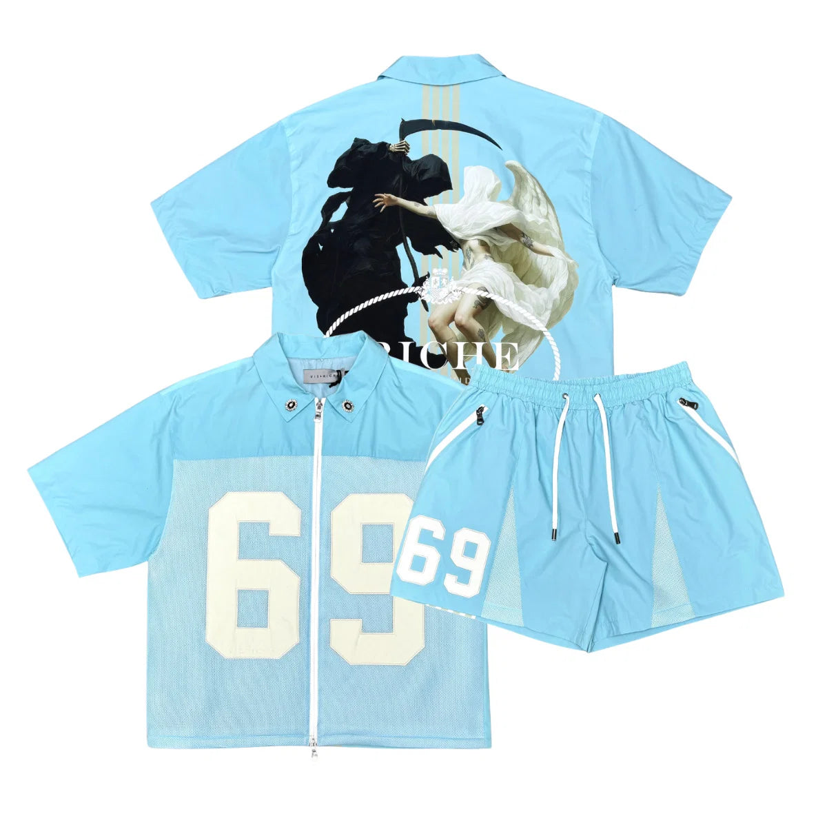 vie riche Goated shirt short set