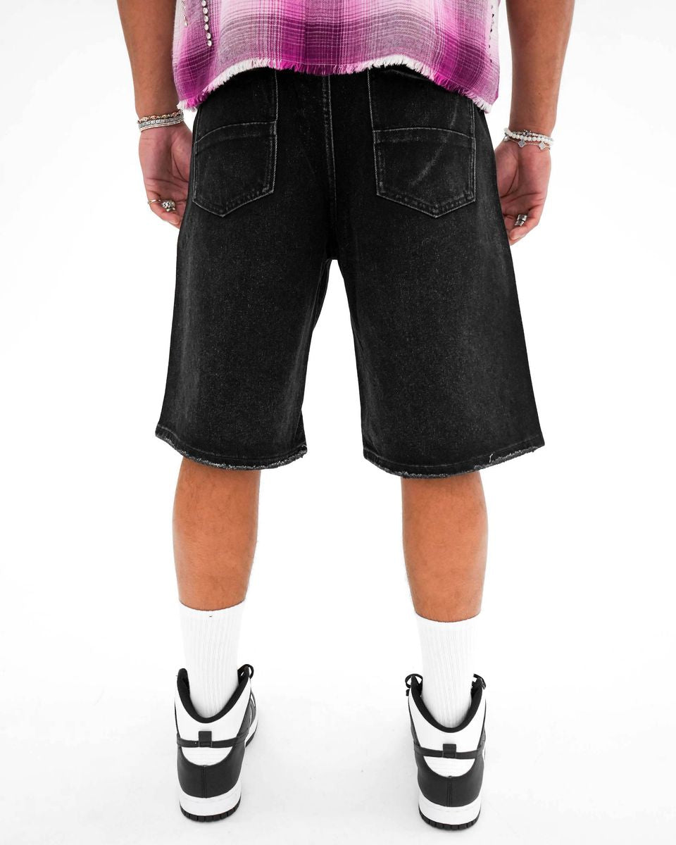 preme Drop gems” crystal black shorts