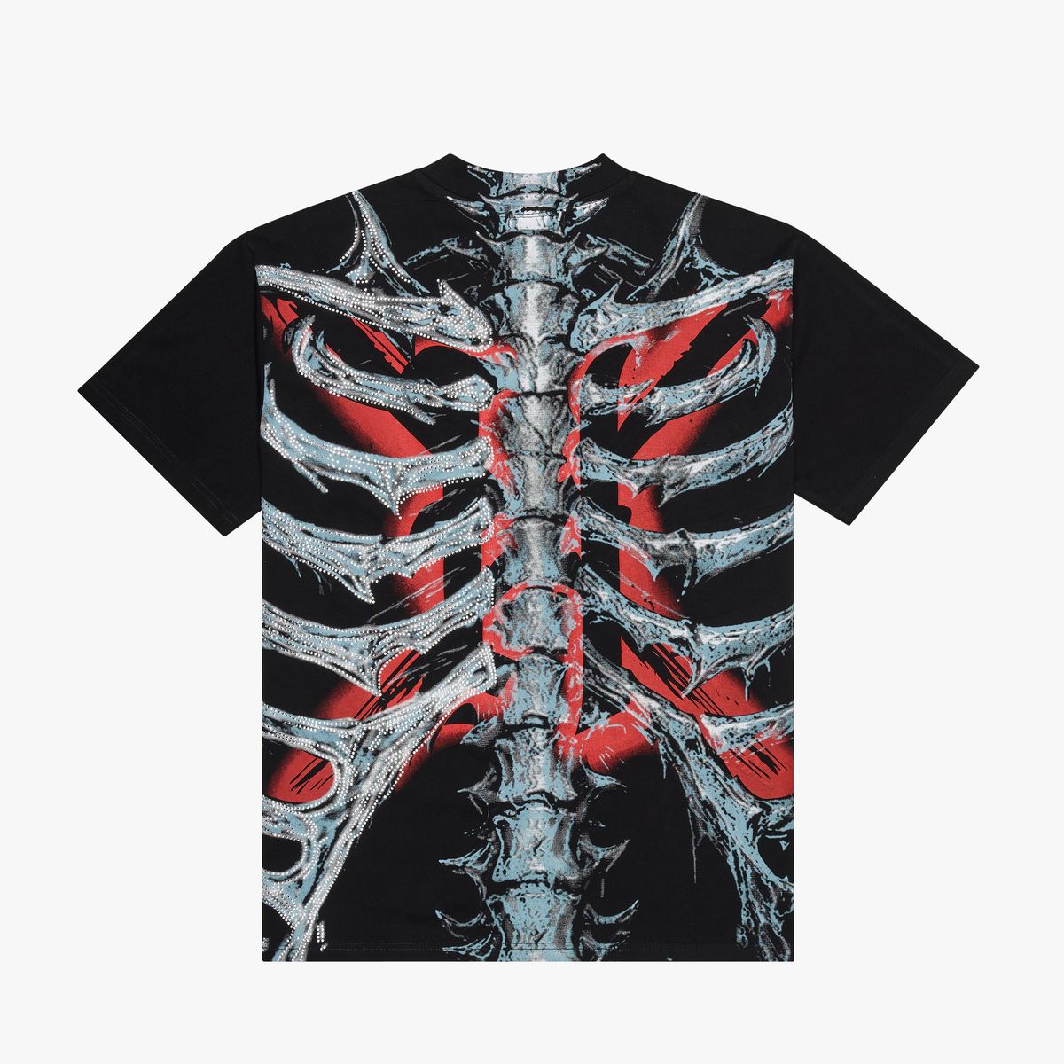 xhostile – rib cage black tee (xh-0023)