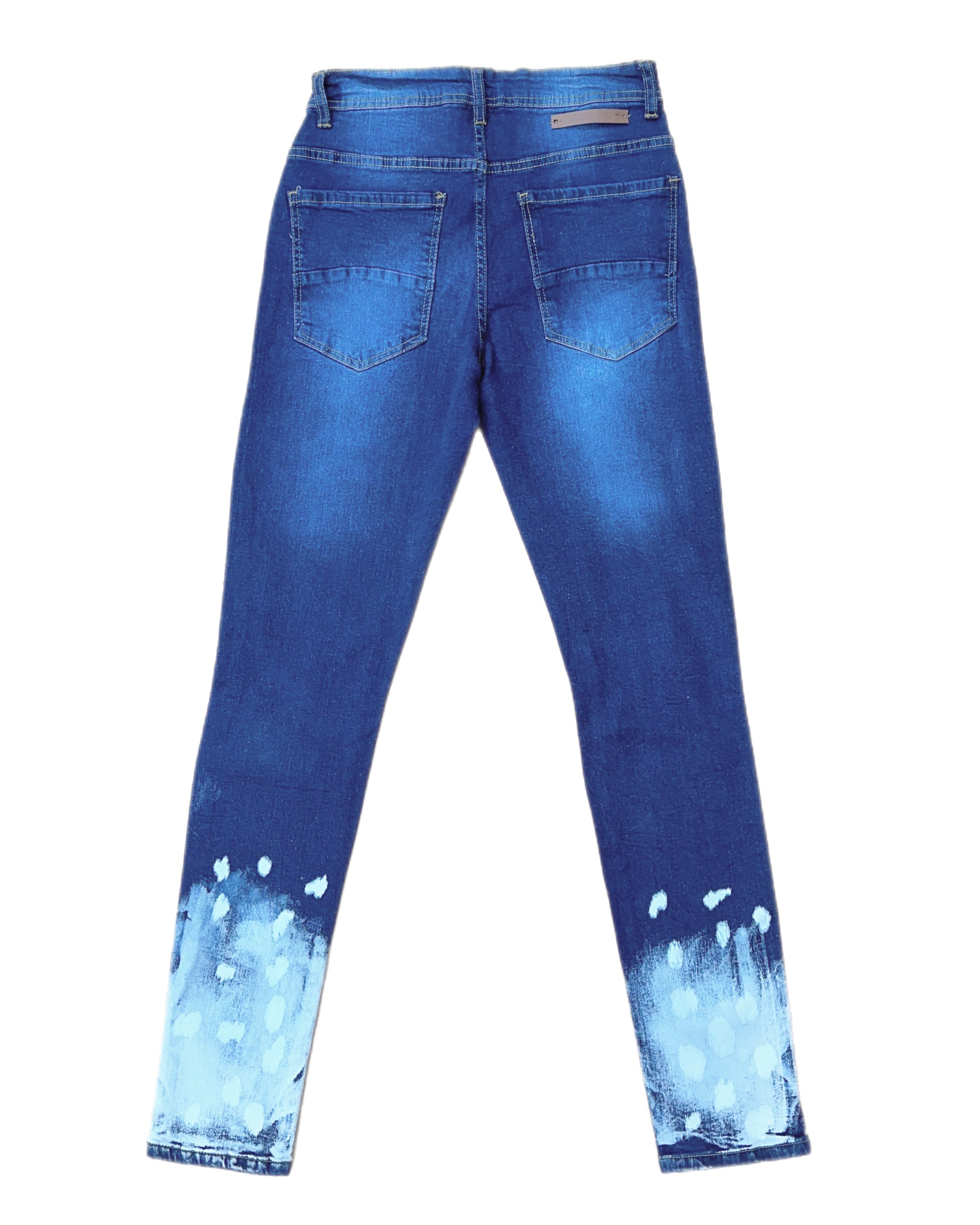 Black Pike Skinny Fit Denim Blue White bottom