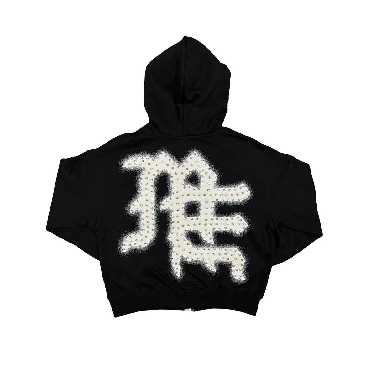 Mixed emotions Black ‘End’ Rhinestone hoodie