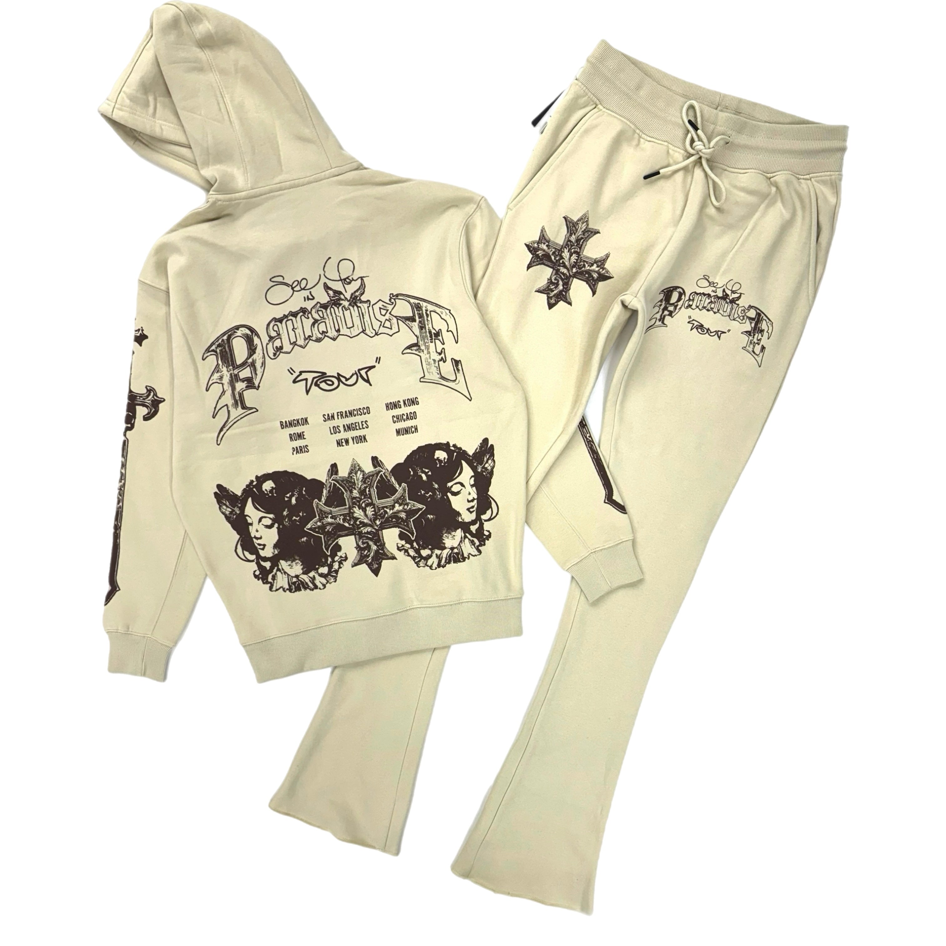 JORDAN CRAIG FLEECE JOGGING SET (cream)