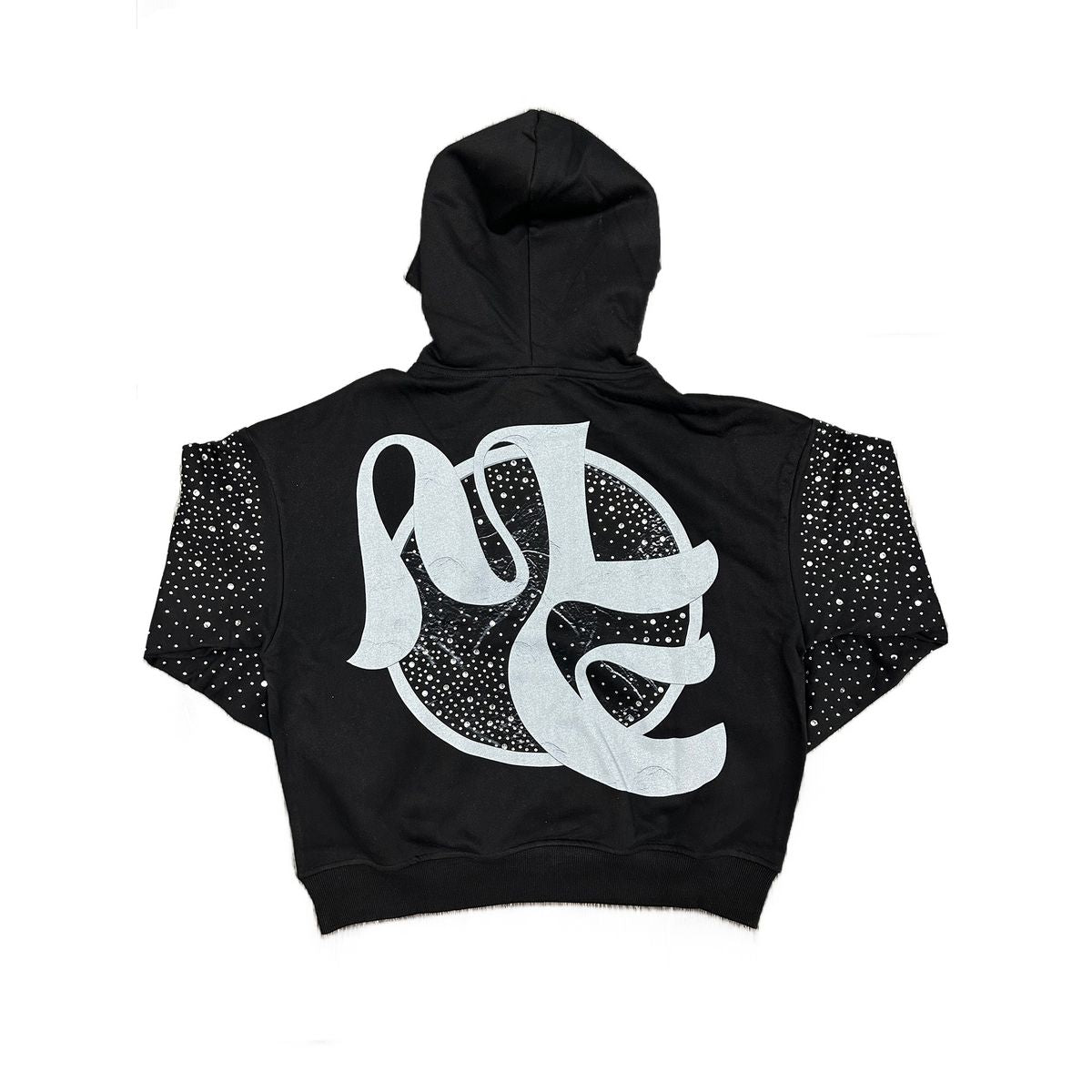 Mix Emotions Archer Rhinestone Hoodie Black