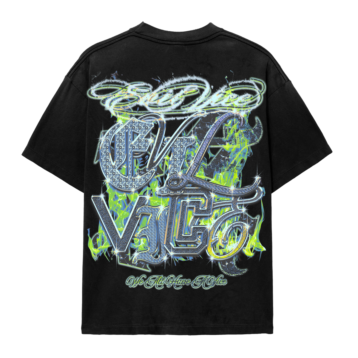 Evil Vice “Flame Lips” Tee – Black (EVS25-21)