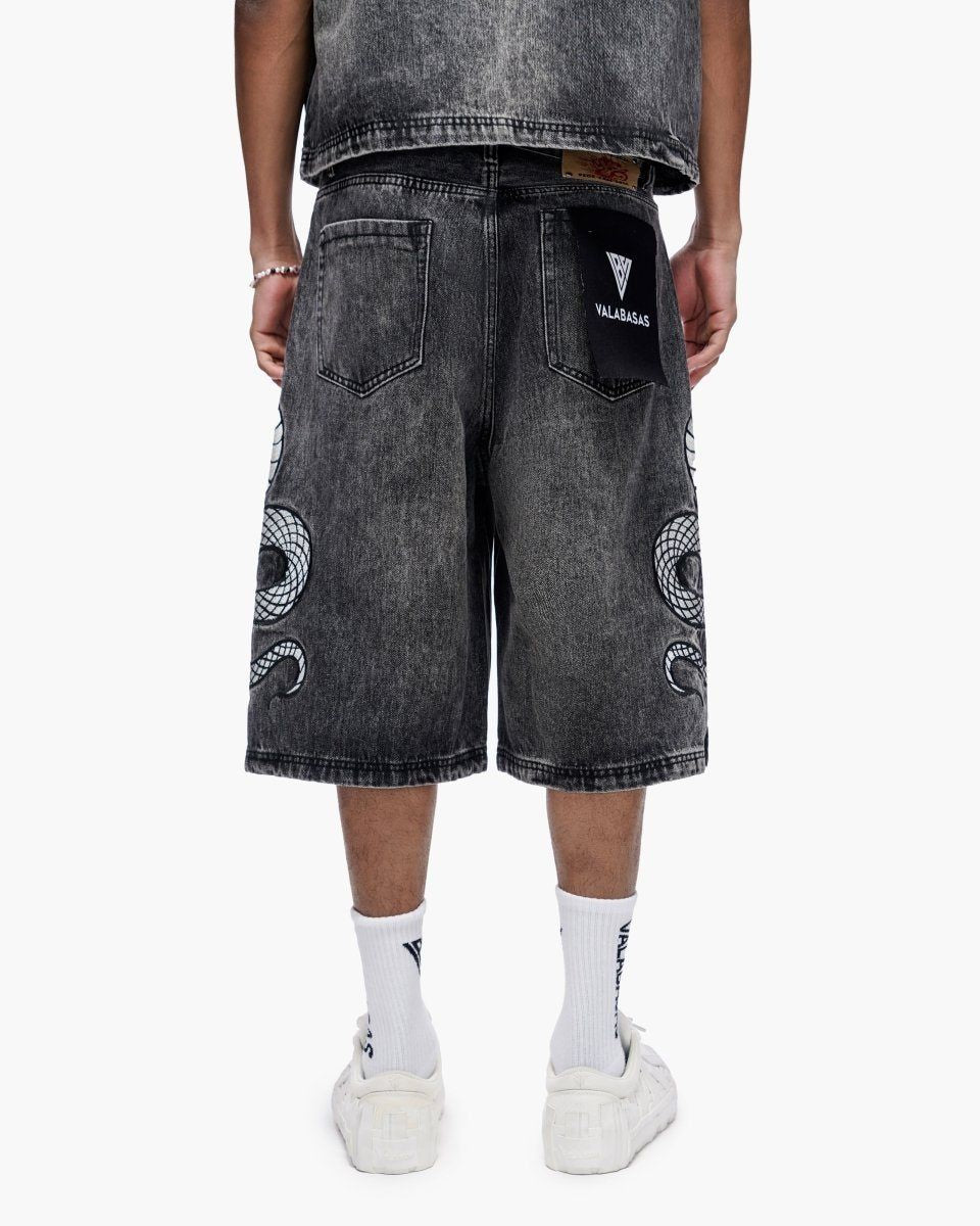 Valabasas GLACIER COIL BAGGY JORTS GREY WASH