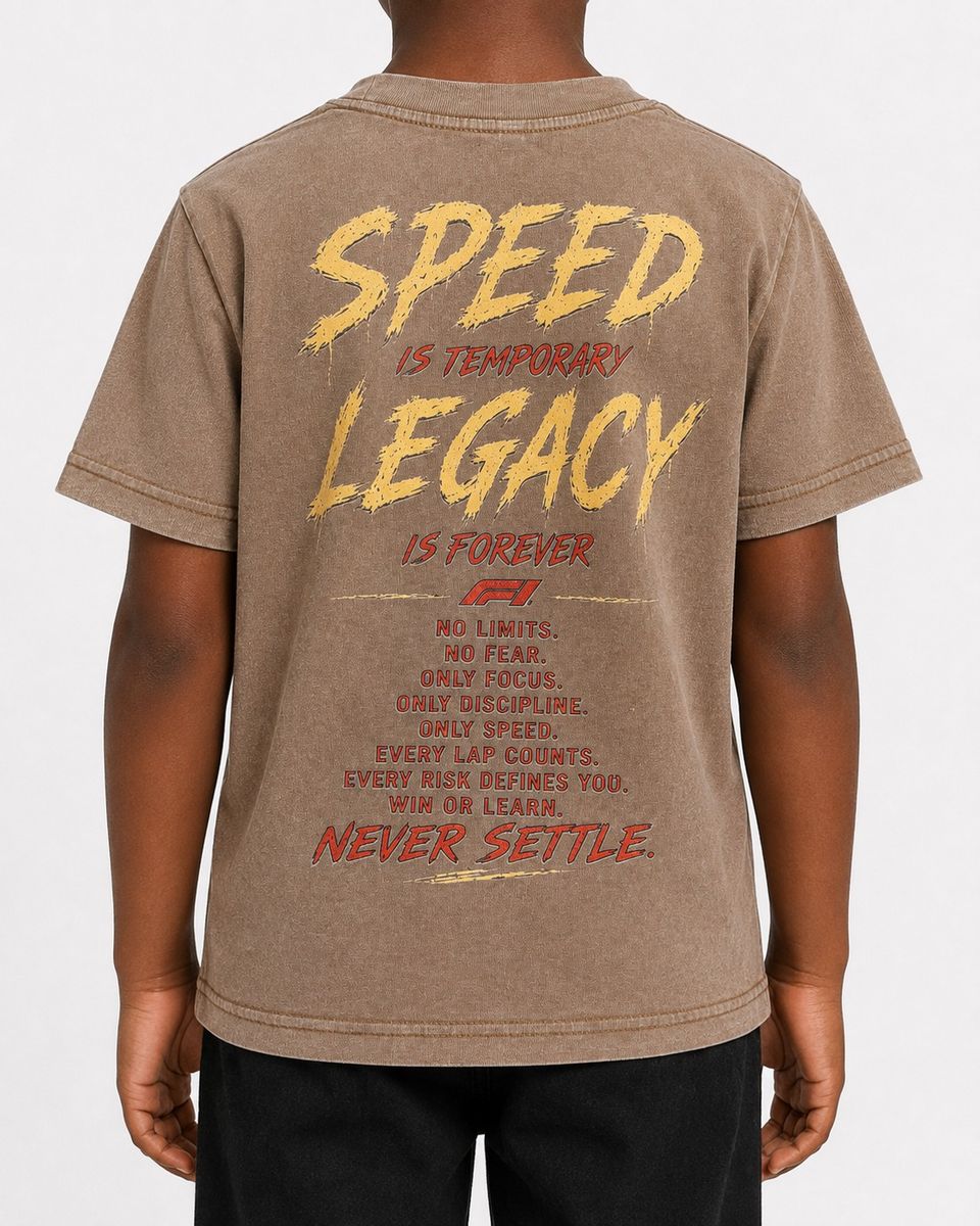 Dstrkt Kids Tee Fast Or Last Brown