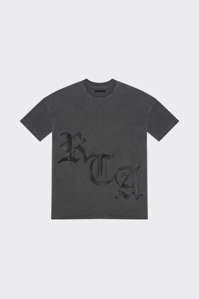 RTA S/S RTA LOGO TEE IN VINTAGE grey