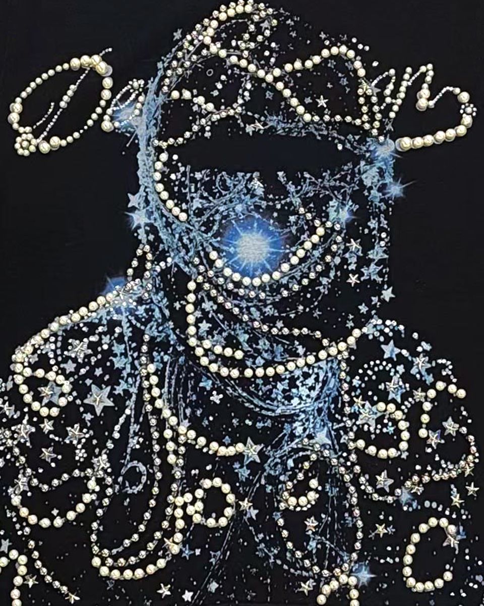 PREME “WEB” CROPPED STONES BLACK TEE