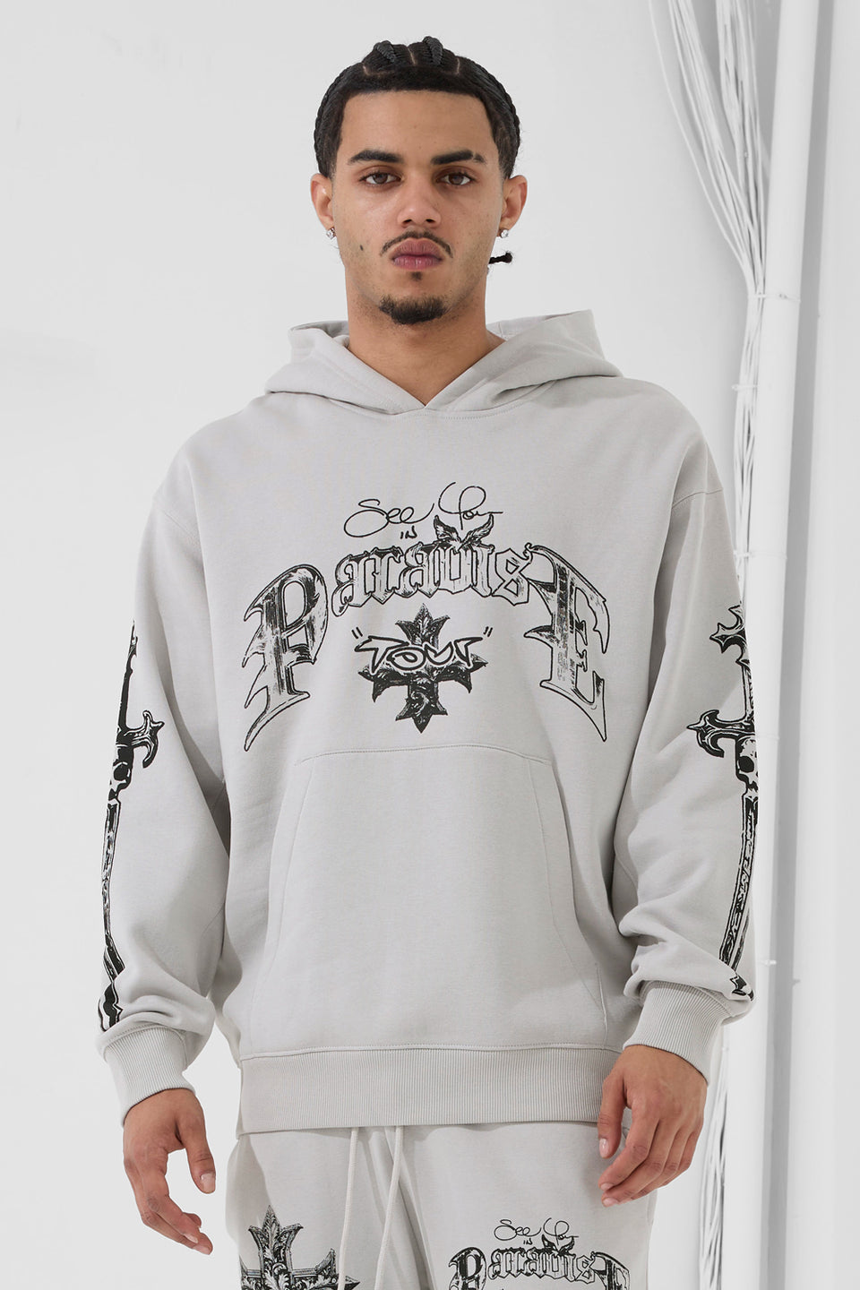 Jordan Craig Paradise Tour Jogger Set (Light Grey)