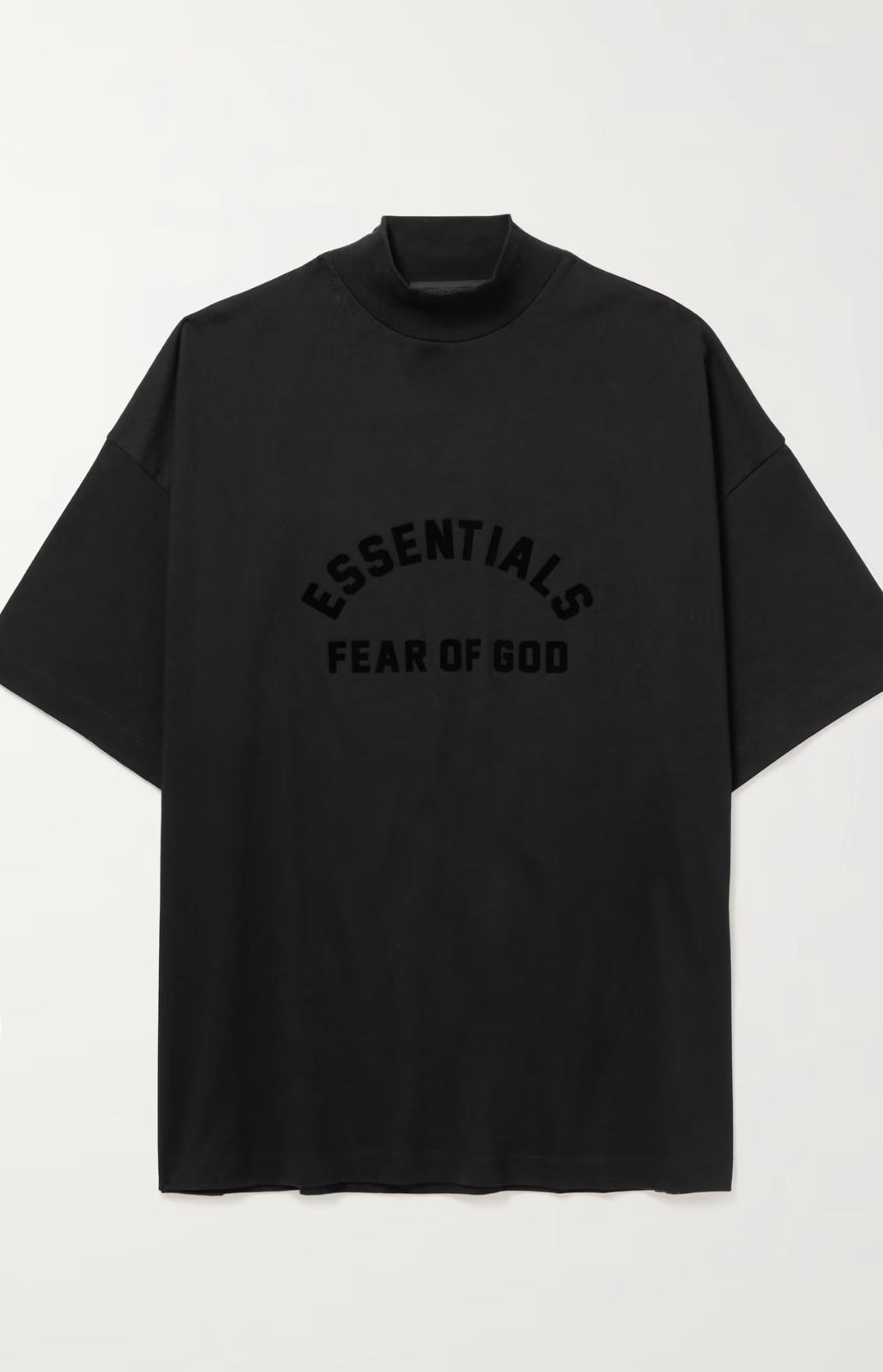 FEAR OF GOD ESSENTIALS Logo-Appliquéd Cotton-Jersey Mock-Neck T-Shirt FEAR OF GOD ESSENTIALS Logo-Appliquéd Cotton-Jersey Mock-Neck T-Shirt
