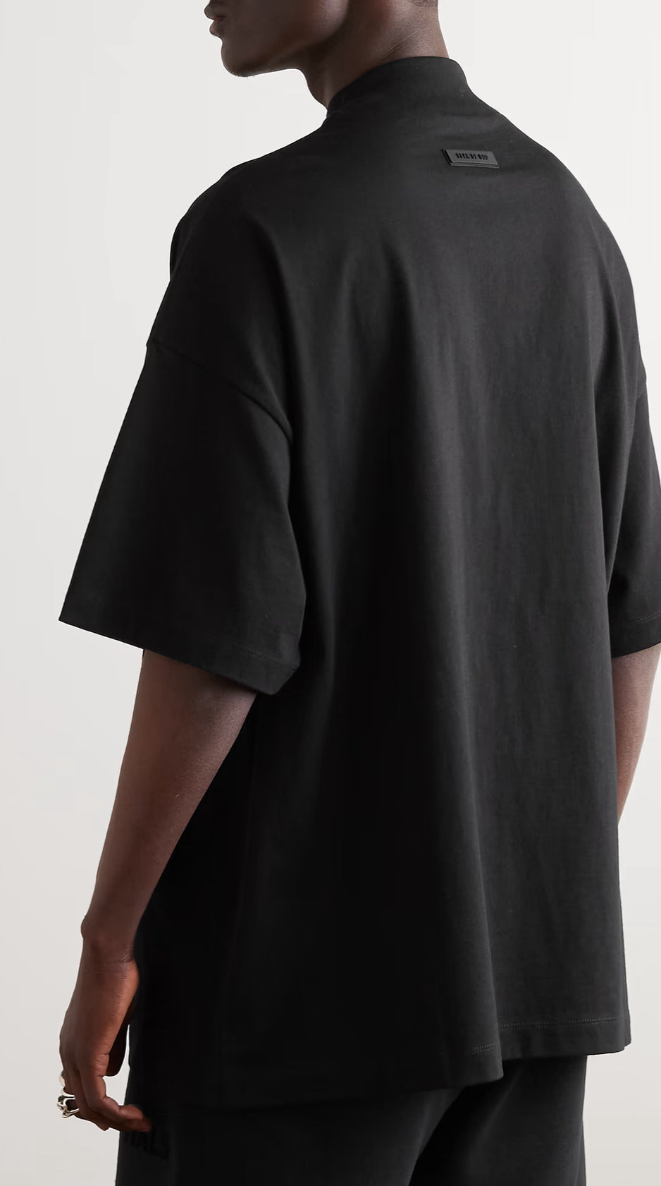 FEAR OF GOD ESSENTIALS Logo-Appliquéd Cotton-Jersey Mock-Neck T-Shirt