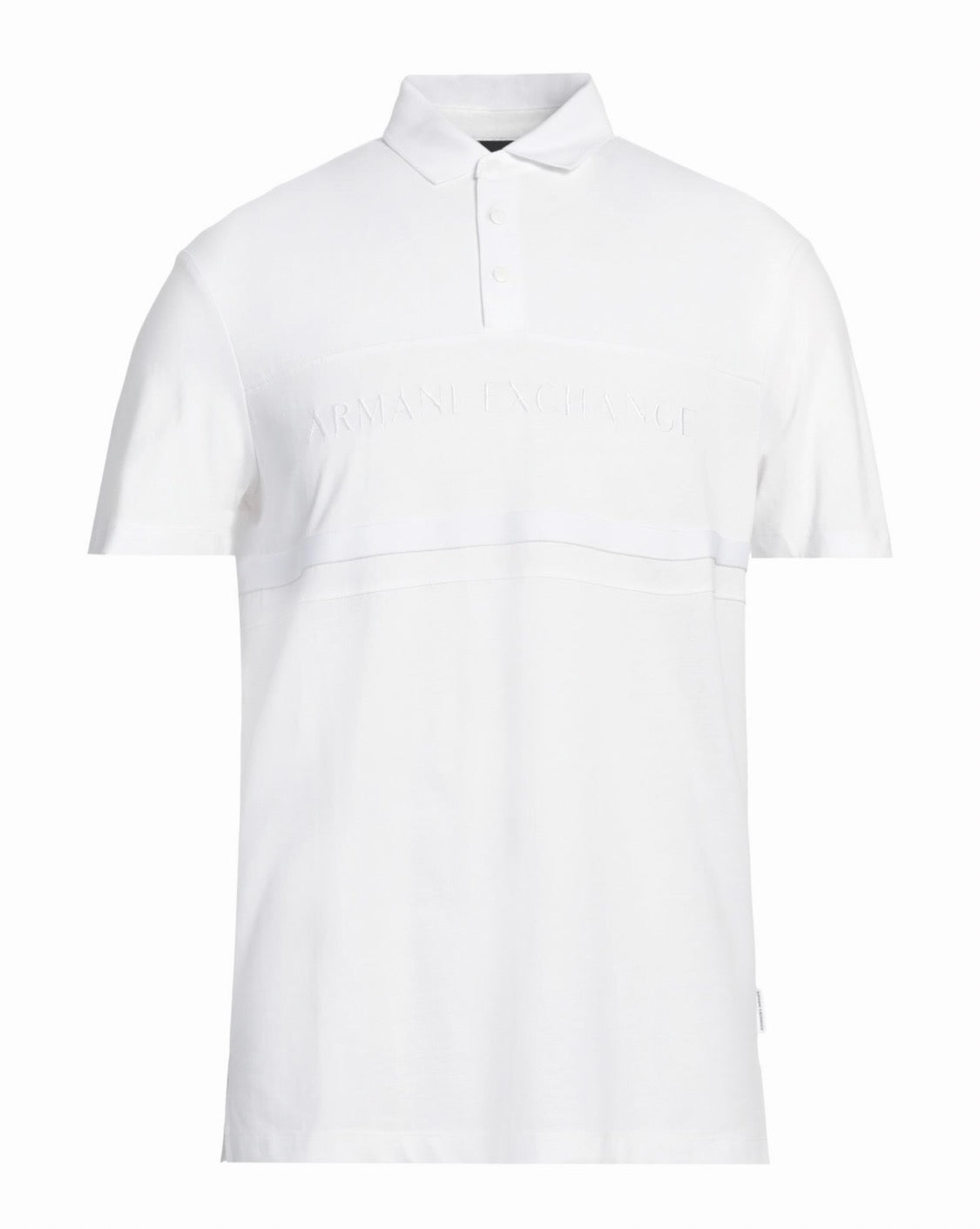 Armani Exchange White Large Polo Shirt