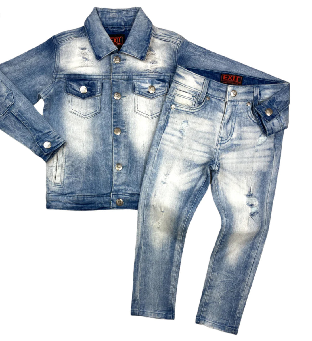 Exit "Iced" Kids Denim Jacket Set