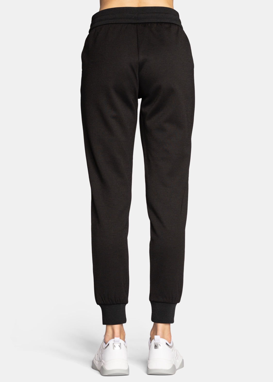 armani exchange jet black women trousers
