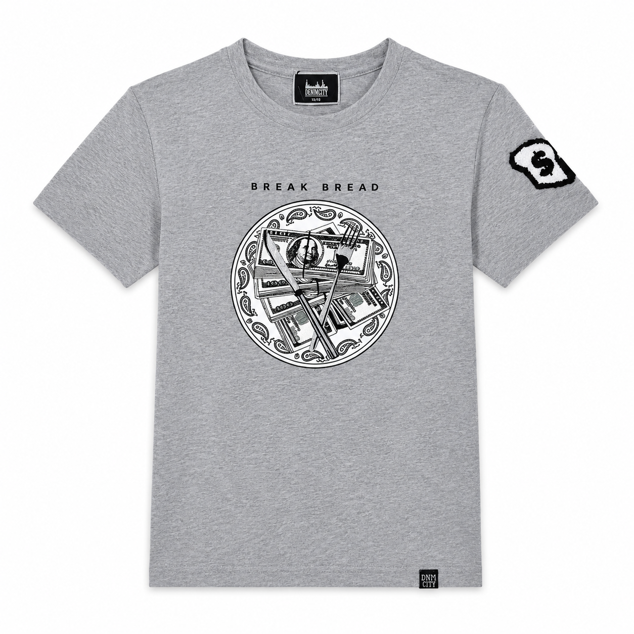 Denimi City Boys Break Bread Graphic T-Shirt Gray